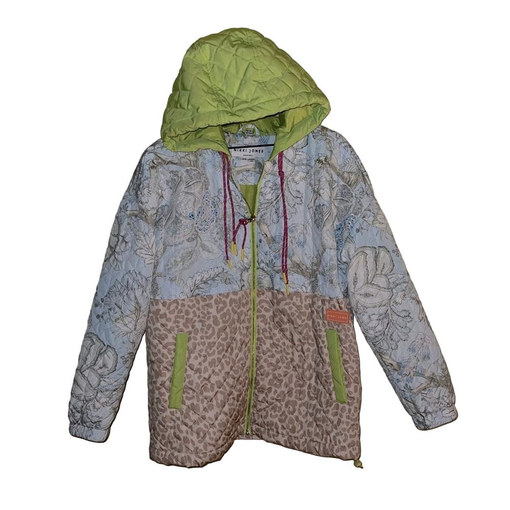 NIKKI JONES quilted hooded jacked S